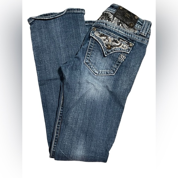 Miss Me Distressed denim bootcut Jeans size 28 - Picture 2 of 10